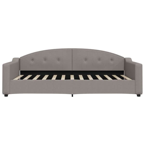 daybed med madras 100x200 cm stof gråbrun