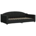 Miniatyrbillede 4 af 10: daybed med udtræk og skuffer 100x200 cm stof sort