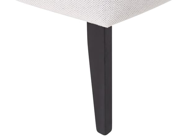 Schäslong Vit klädsel i polyestertyg Svarta träben Höger Retro Design