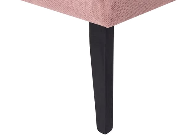 Schäslong Rosa klädsel i polyestertyg Svarta träben Vänster retrodesign