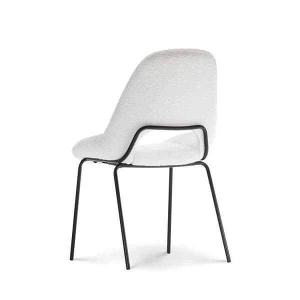 KOSMI - Matsalsstol i LUCAS beige tyg med frottélook