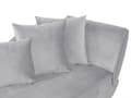 Miniatyrbillede 11 af 11: Chaiselong Lysegrå Velour Lyst Træben 2 Personers Blød Polstret Hjørnesofa Daybed med Opbevaring Stue Retro Rygpuder Tilbehør Inspiration