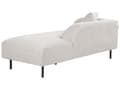 Miniatyrbillede 5 af 11: Chaiselong lysegrå 170 x 65 x 84 cm stof metal venstrevendt hånd dekorativ pude retro moderne stil