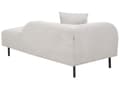 Miniatyrbillede 6 af 11: Chaiselong lysegrå 170 x 65 x 84 cm stof metal venstrevendt hånd dekorativ pude retro moderne stil