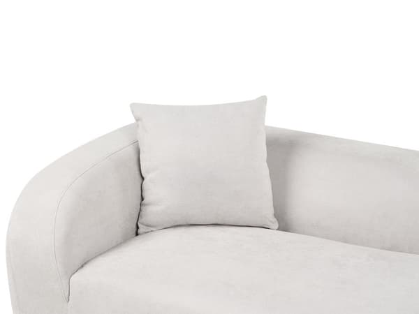 Chaiselong lysegrå 170 x 65 x 84 cm stof metal venstrevendt hånd dekorativ pude retro moderne stil