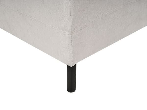 Chaiselong lysegrå 170 x 65 x 84 cm stof metal venstrevendt hånd dekorativ pude retro moderne stil