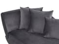 Miniatyrbillede 11 af 11: Chaiselong Mørkegrå Velour Lyst Træben 2 Personers Blød Polstret Hjørnesofa Daybed med Opbevaring Stue Retro Rygpuder Tilbehør Inspiration