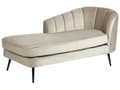 Pikkukuva 4 / 9: Divaani beige sametti verhoilu mustat metalli jalat oikea moderni glamour