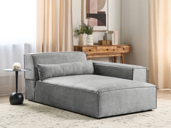 Divaani harmaa polyesteri kangas verhoilu vasen modulaarinen moderni tyyli