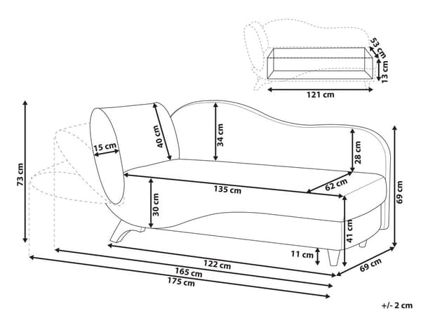 Chaiselong Lyserød Velour Lyst Træben 2 Personers Blød Polstret Hjørnesofa Daybed med Opbevaring Stue Retro Rygpuder Tilbehør Inspiration