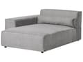 Miniatyrbillede 4 af 8: Chaiselong Grå Polyester Daybed med Ryglæn Gæsteseng Multifunktionel Chaise Højrevendt Sofa Moderne til Stuen