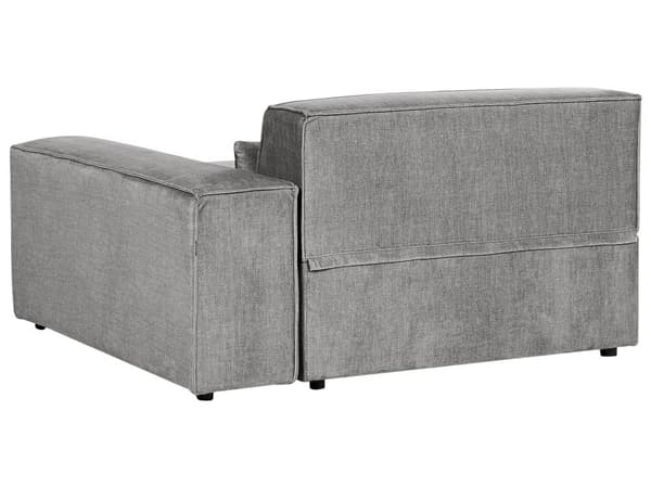 Chaiselong Grå Polyester Daybed med Ryglæn Gæsteseng Multifunktionel Chaise Venstrevendt Sofa Moderne til Stuen