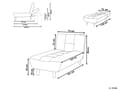 Miniatyrbillede 3 af 9: Chaiselong Sort Polyester Daybed med Justerbart Ryglæn Gæsteseng Multifunktionel Chaise Sofa Moderne til Stuen