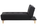 Miniatyrbillede 5 af 9: Chaiselong Sort Polyester Daybed med Justerbart Ryglæn Gæsteseng Multifunktionel Chaise Sofa Moderne til Stuen