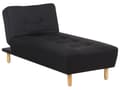 Miniatyrbillede 1 af 9: Chaiselong Sort Polyester Daybed med Justerbart Ryglæn Gæsteseng Multifunktionel Chaise Sofa Moderne til Stuen