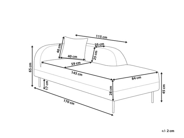 Chaiselong Lyserød Boucle Daybed med Ryglæn Gæsteseng Multifunktionel Chaise Højrevendt Sofa Moderne til Stuen