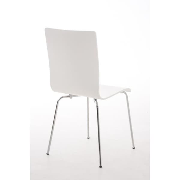 Trästol med metallunderrede PEPE - CLP - Vit - Modernt - Design - Kök