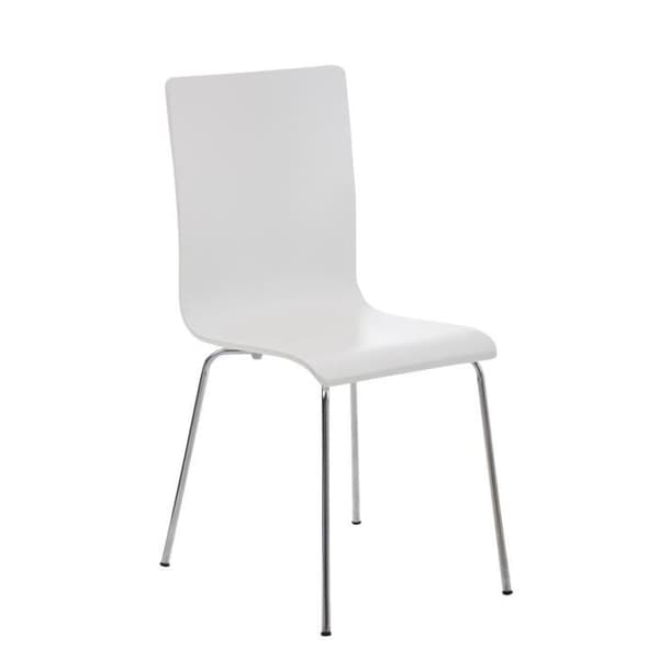 Trästol med metallunderrede PEPE - CLP - Vit - Modernt - Design - Kök