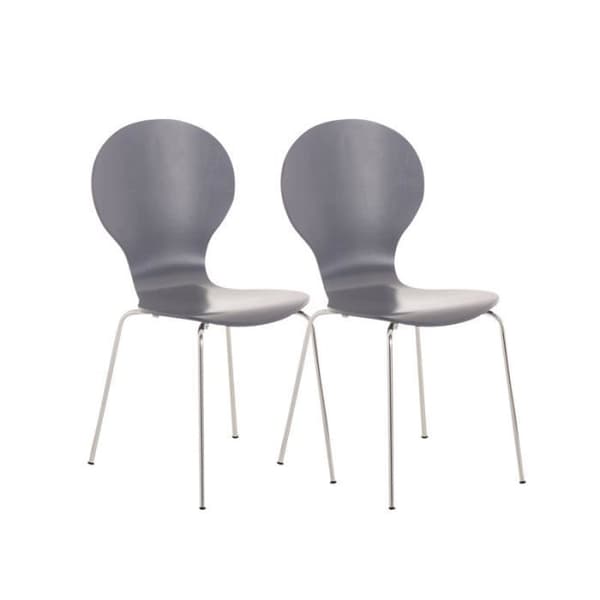 Set med 2 DIEGO stapelbara stolar - CLP - Träsits - Ergonomisk - 10 färger
