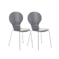 Miniatyrbild 2 av 4: Set med 2 DIEGO stapelbara stolar - CLP - Träsits - Ergonomisk - 10 färger