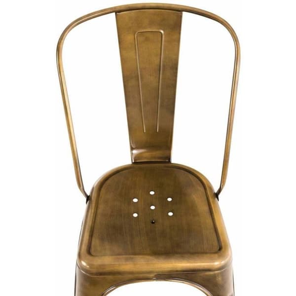 Stapelbar stol med industriell design Benedikt Original metallsäte, guld