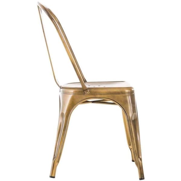 Stapelbar stol med industriell design Benedikt Original metallsäte, guld