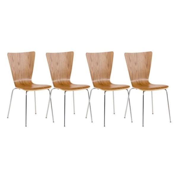 Set med 4 Aaron stolar - CLP - Ek - Stapelbar - Modern - Bekväm