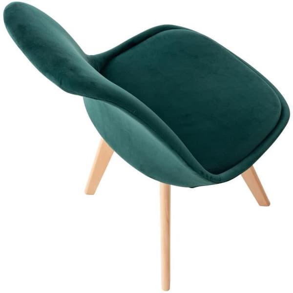 Set med 4 stolar - LinCHAVORNAY Velvet (grön)