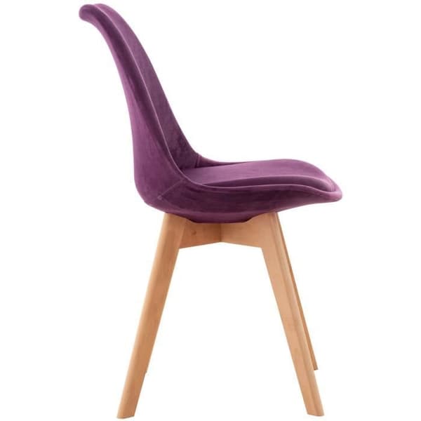 Set med 4 stolar - LinCHAVORNAY Velvet (Lilac)