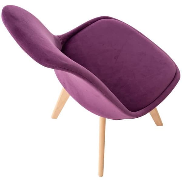 Set med 4 stolar - LinCHAVORNAY Velvet (Lilac)