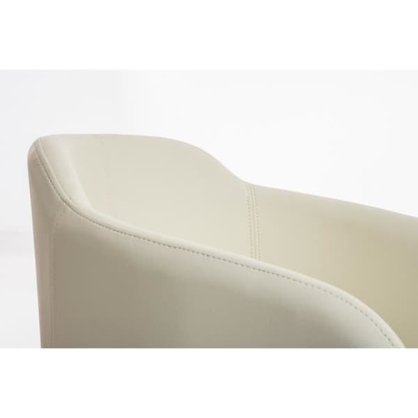 MAGNUS slädestol med armstöd i stål och PU som täcker 80 cm Cream - CLP - Contemporary - Design