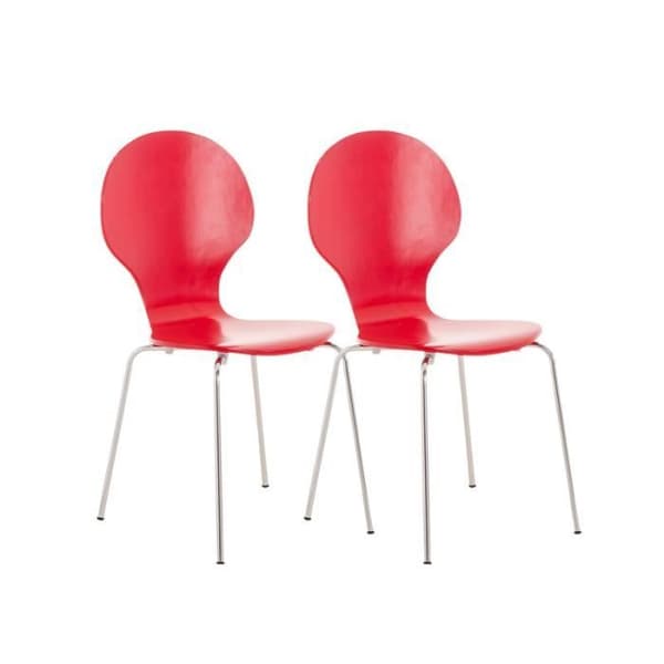 Robusta stapelbara stolar DIEGO - CLP - set om 2 - träsits - ergonomisk form - 10 färger