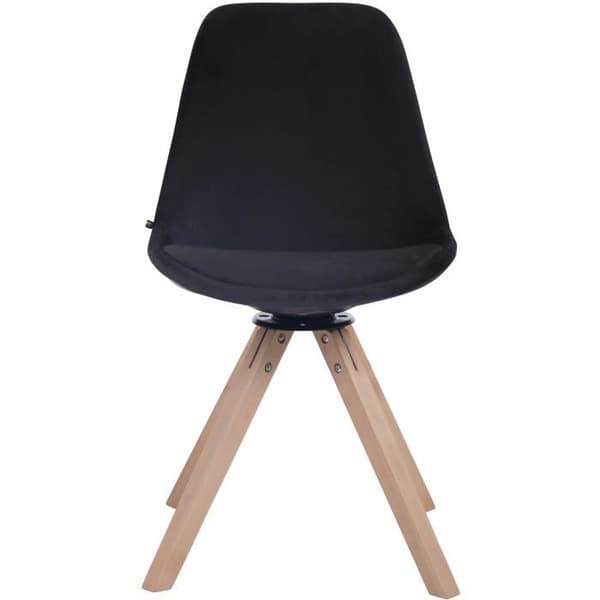 Troyes retro design matsalsstol i svart sammet - CLP - Vridbar sits