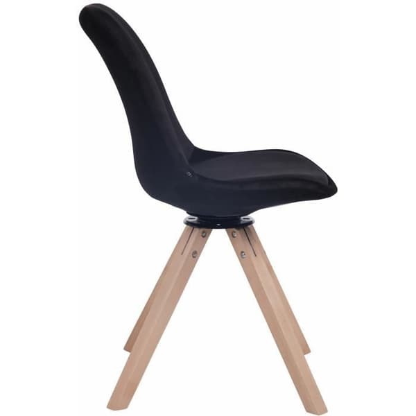 Troyes retro design matsalsstol i svart sammet - CLP - Vridbar sits