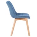 Miniatyrbild 3 av 4: Passaic Velvet Dining Chair - CLP - Modern - Blå - Massivt trä - Bekväm och elegant