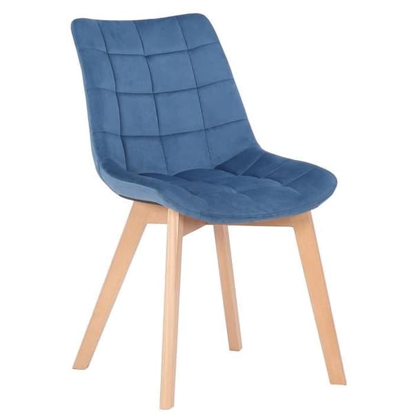 Passaic Velvet Dining Chair - CLP - Modern - Blå - Massivt trä - Bekväm och elegant