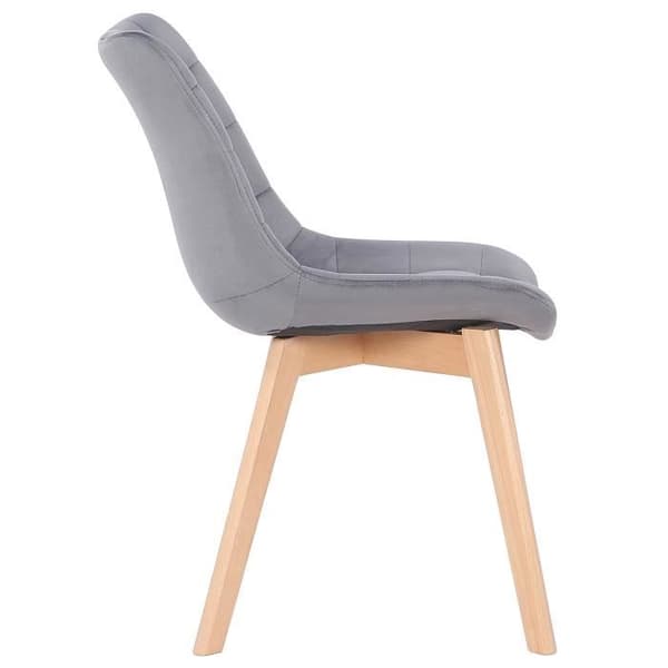 Passaic Velvet Dining Chair - CLP - Skandinavisk - Modern - Grå