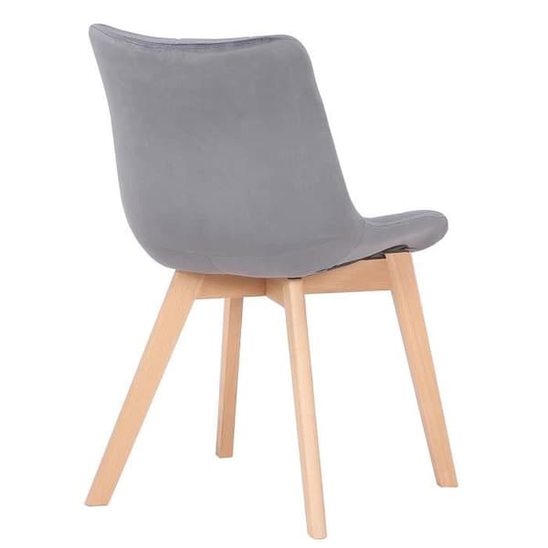 Passaic Velvet Dining Chair - CLP - Skandinavisk - Modern - Grå