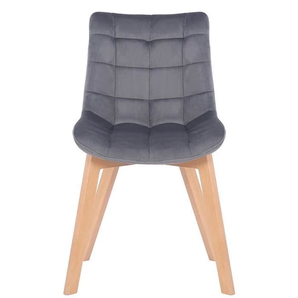 Passaic Velvet Dining Chair - CLP - Skandinavisk - Modern - Grå