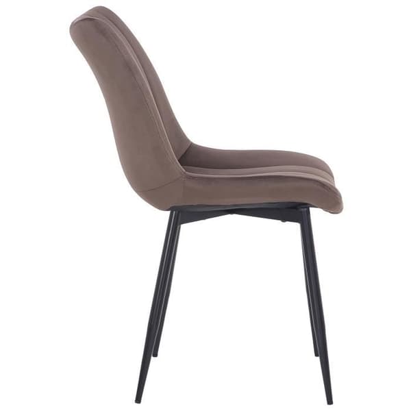Rahden Velvet Dining Chair - CLP - Modern - Brun