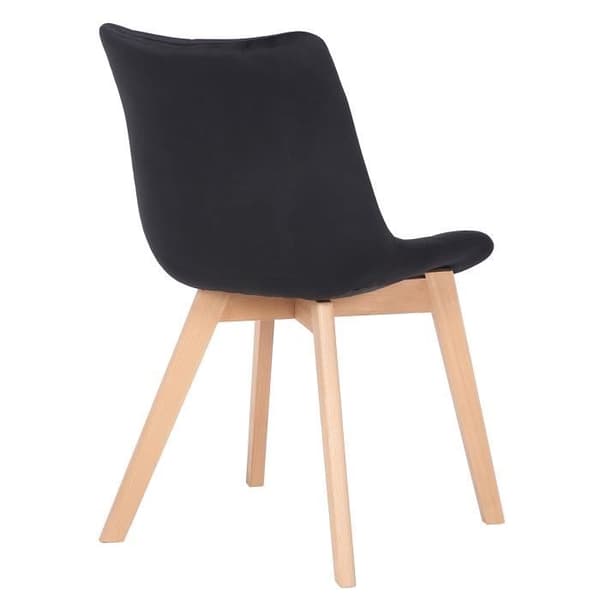 Passaic Velvet Dining Chair - CLP - Svart - Massivt trä - Inomhus