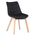 Miniatyrbild 1 av 4: Passaic Velvet Dining Chair - CLP - Svart - Massivt trä - Inomhus
