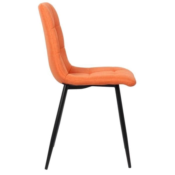 Set med 2 Tilde matsalsstolar - CLP - Orange - Metall - Bekväm och design