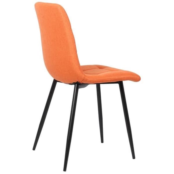 Set med 2 Tilde matsalsstolar - CLP - Orange - Metall - Bekväm och design