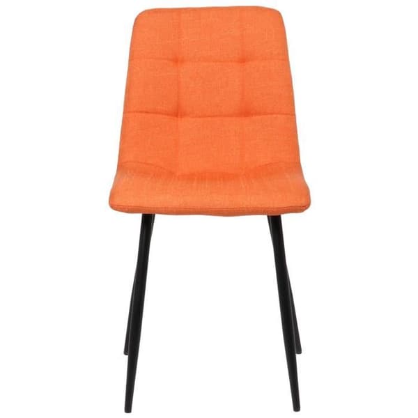 Set med 2 Tilde matsalsstolar - CLP - Orange - Metall - Bekväm och design