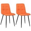 Miniatyrbild 1 av 4: Set med 2 Tilde matsalsstolar - CLP - Orange - Metall - Bekväm och design