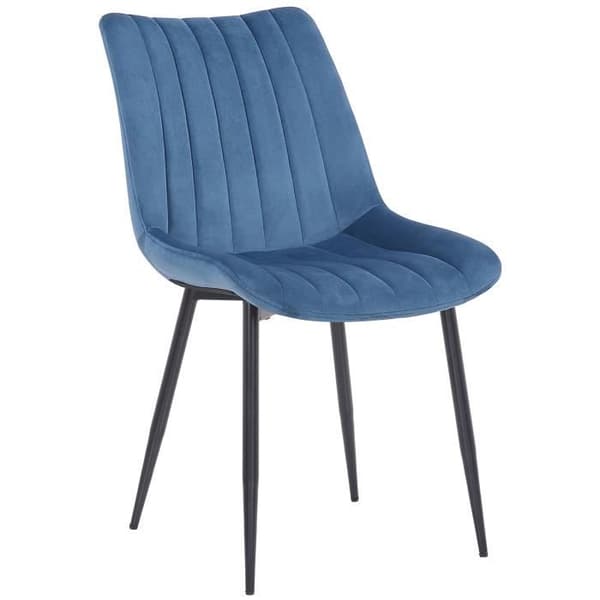 Blue Velvet Dining Chair - CLP - Rahden - Bekväm och design