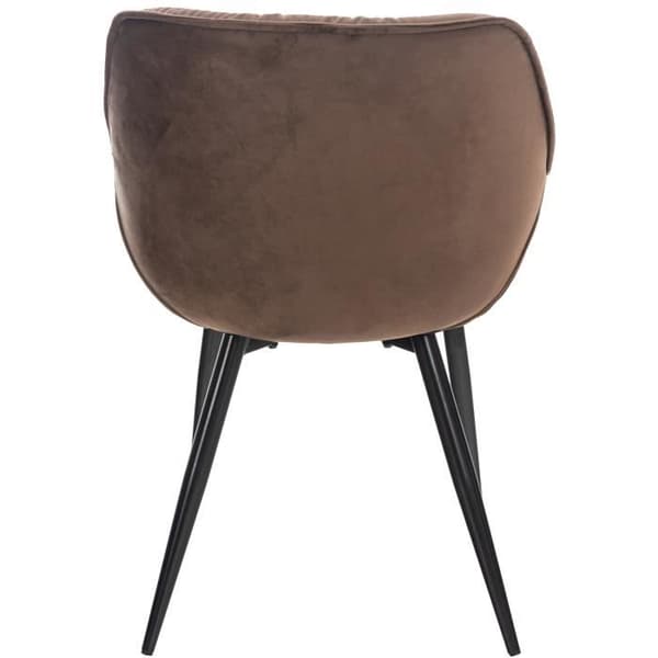 Tanna Velvet Matstol - CLP - Modern - Brun - Med armstöd - Tyg - Metall