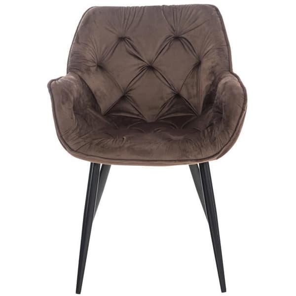 Tanna Velvet Matstol - CLP - Modern - Brun - Med armstöd - Tyg - Metall