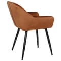 Miniatyrbild 4 av 4: Emia Velvet Dining Chair - CLP - Skandinavisk design - Brun - Med armstöd - 1 sits